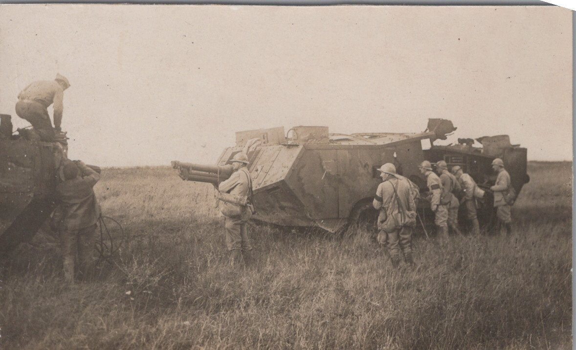2 photos chars Saint Chamond 10x6 cm