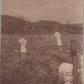 photo deux tombes françaises dans les lignes Boches Vailly, Chemin des Dames 8x5,5 cm