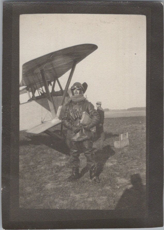 photo nominative d'un aviateur français septembre 1915 7,5x5 cm