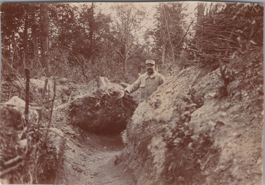 photo capitaine Soissons prisonnier avril 16 8x5,5 cm