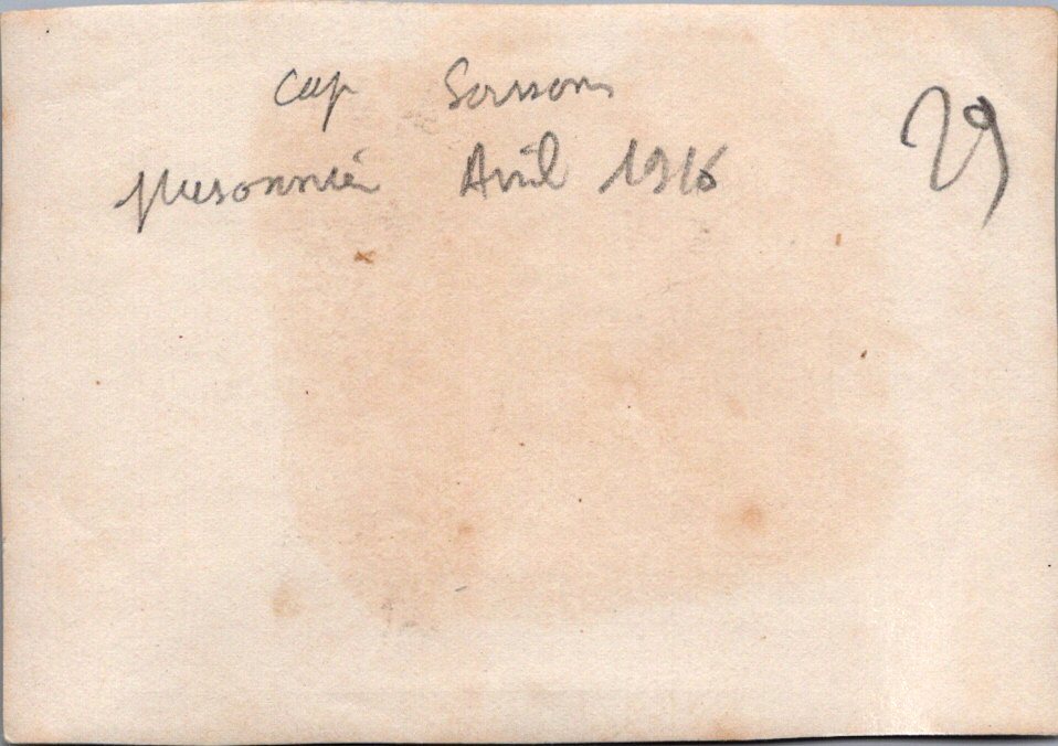photo capitaine Soissons prisonnier avril 16 8x5,5 cm