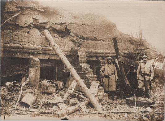 grande photo abri Boche au Chemin des Dames 1914-18 17x12 cm