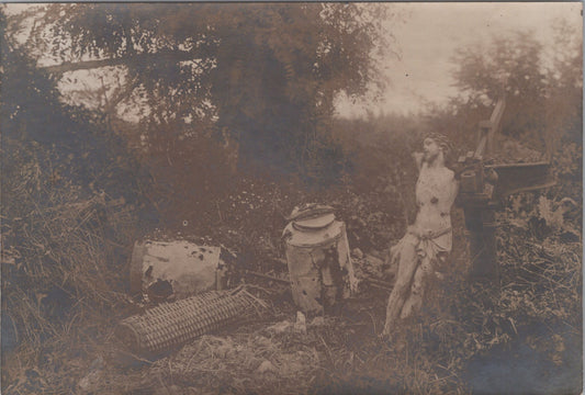 grande photo calvaire abattu Chemin des Dames 1914-18 17x12 cm