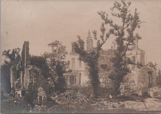 grande photo Soupir le chateau de Chauchard Chemin des Dames 1914-18 17x12 cm