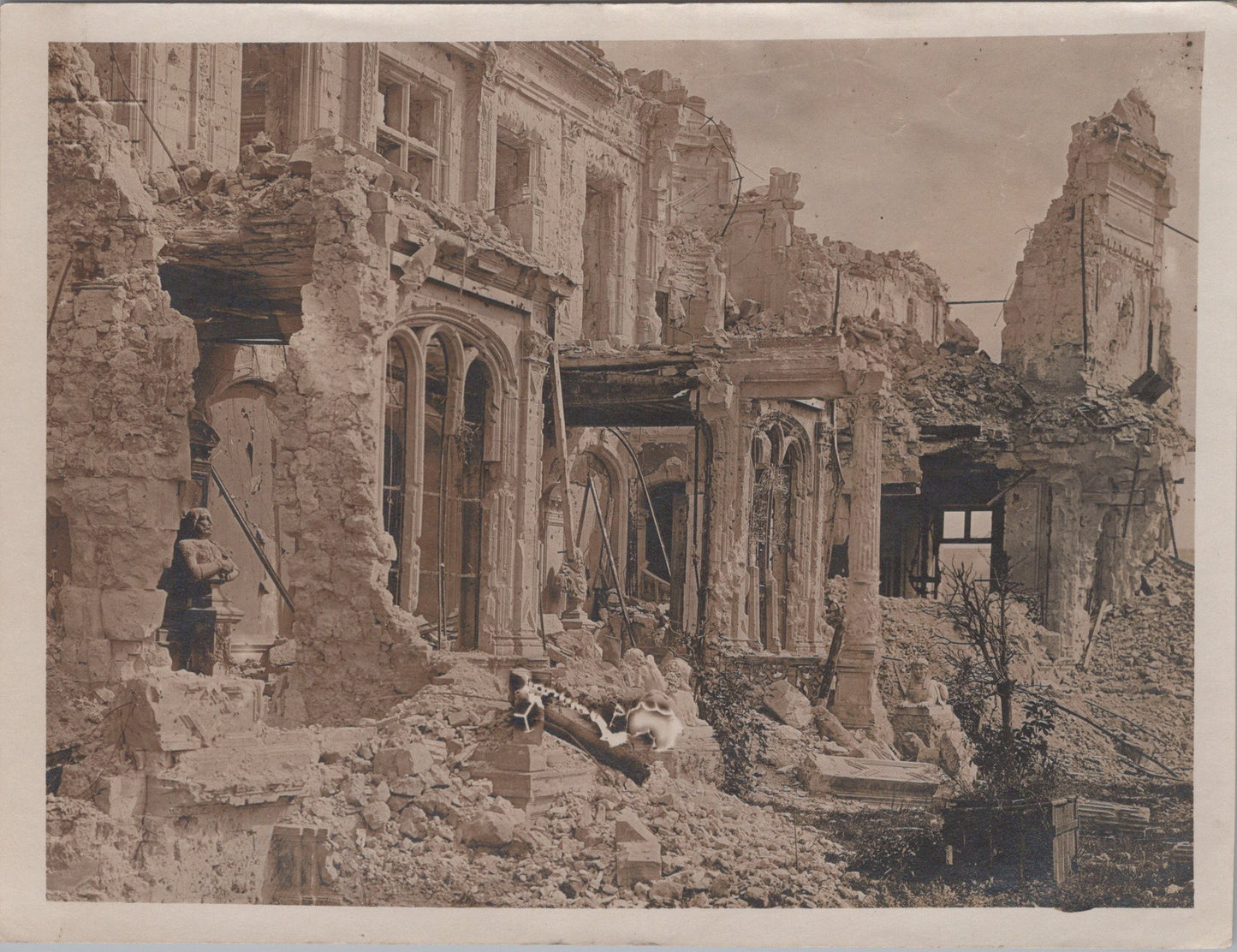 grande photo Soupir le chateau de Chauchard Chemin des Dames 1914-18 17x12 cm