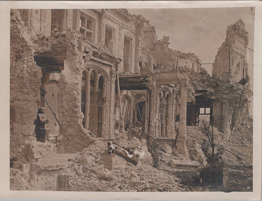grande photo Soupir le chateau de Chauchard Chemin des Dames 1914-18 17x12 cm