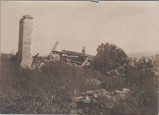 grande photo Chavonne l'église Chemin des Dames 1914-18 17x12 cm