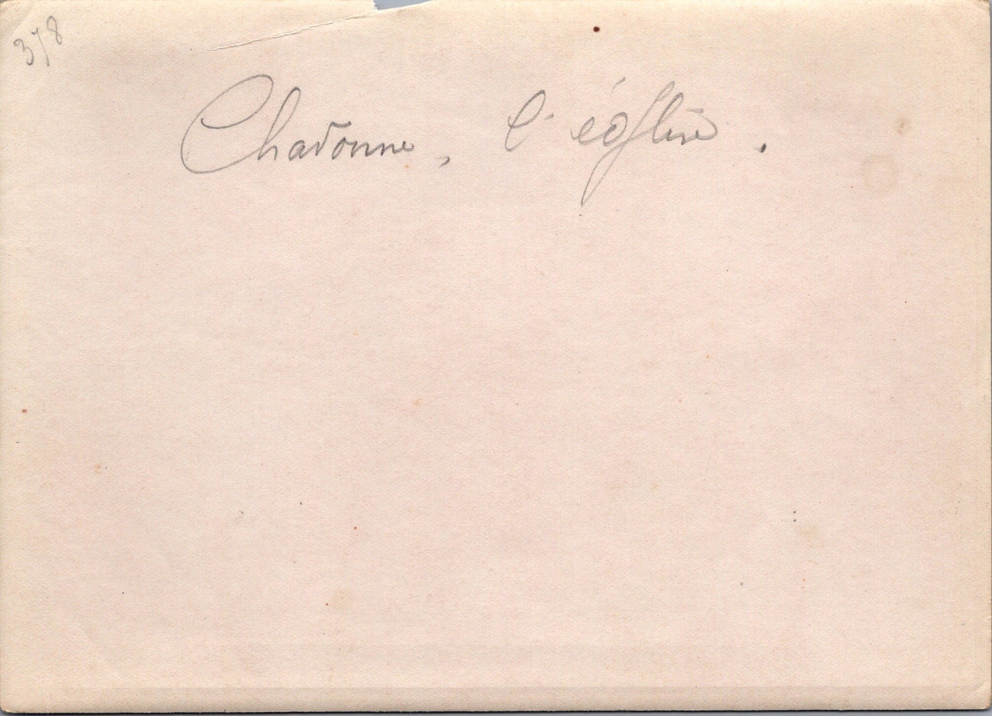 grande photo Chavonne l'église Chemin des Dames 1914-18 17x12 cm