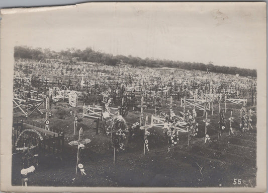 grande photo Verdun cimetière provisoire de Glorieux 1914-18 17x12 cm