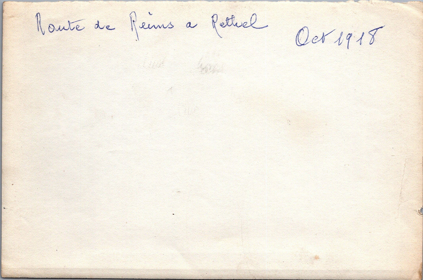 grande photo route de Reims à Rethel 1914-18 17x12 cm