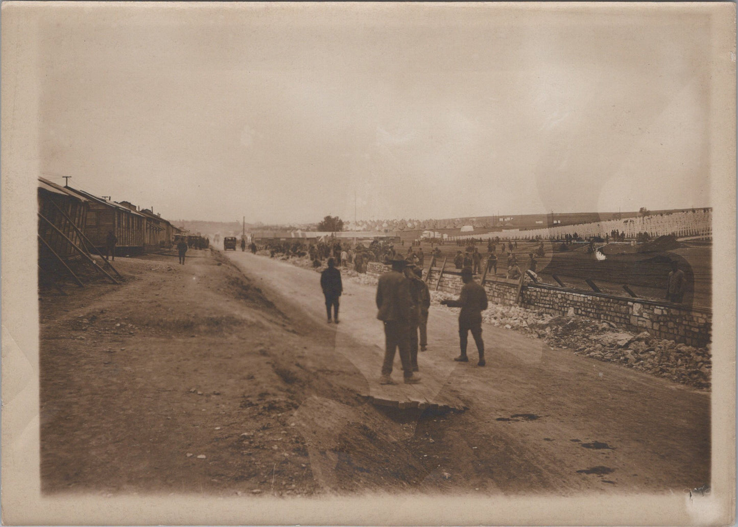 grande photo grand camp américain non situé 1914-18 17x12 cm