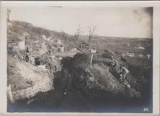 grande photo ligne Hindenburg octobre 16 attaques de la Somme Péronne Chemin des Dames 1914-18 17x12 cm