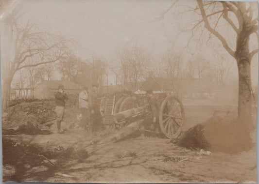 2 photos canons de 75 en action 1914-1918 10 x 7,5 cm