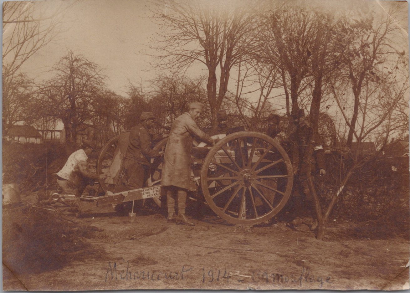 2 photos canons de 75 en action 1914-1918 10 x 7,5 cm
