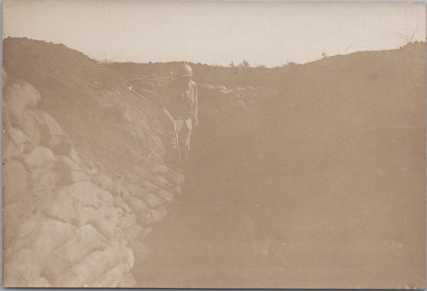 photo chemin des Dames tranchée de 1° ligne 1914-1918 11,5 x 8,5 cm