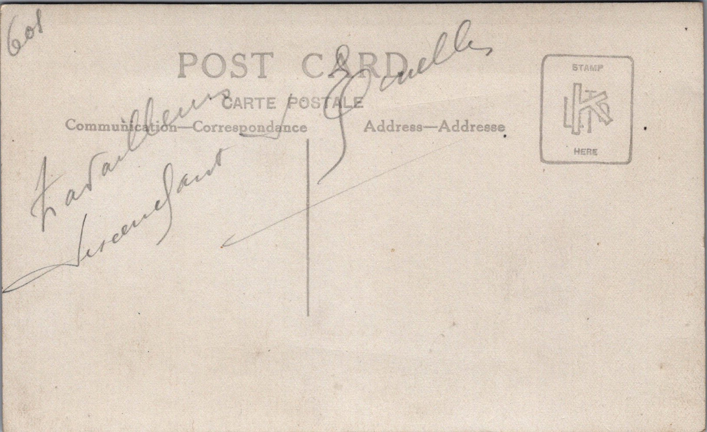 carte photo travailleurs descendant des lignes 1914-1918