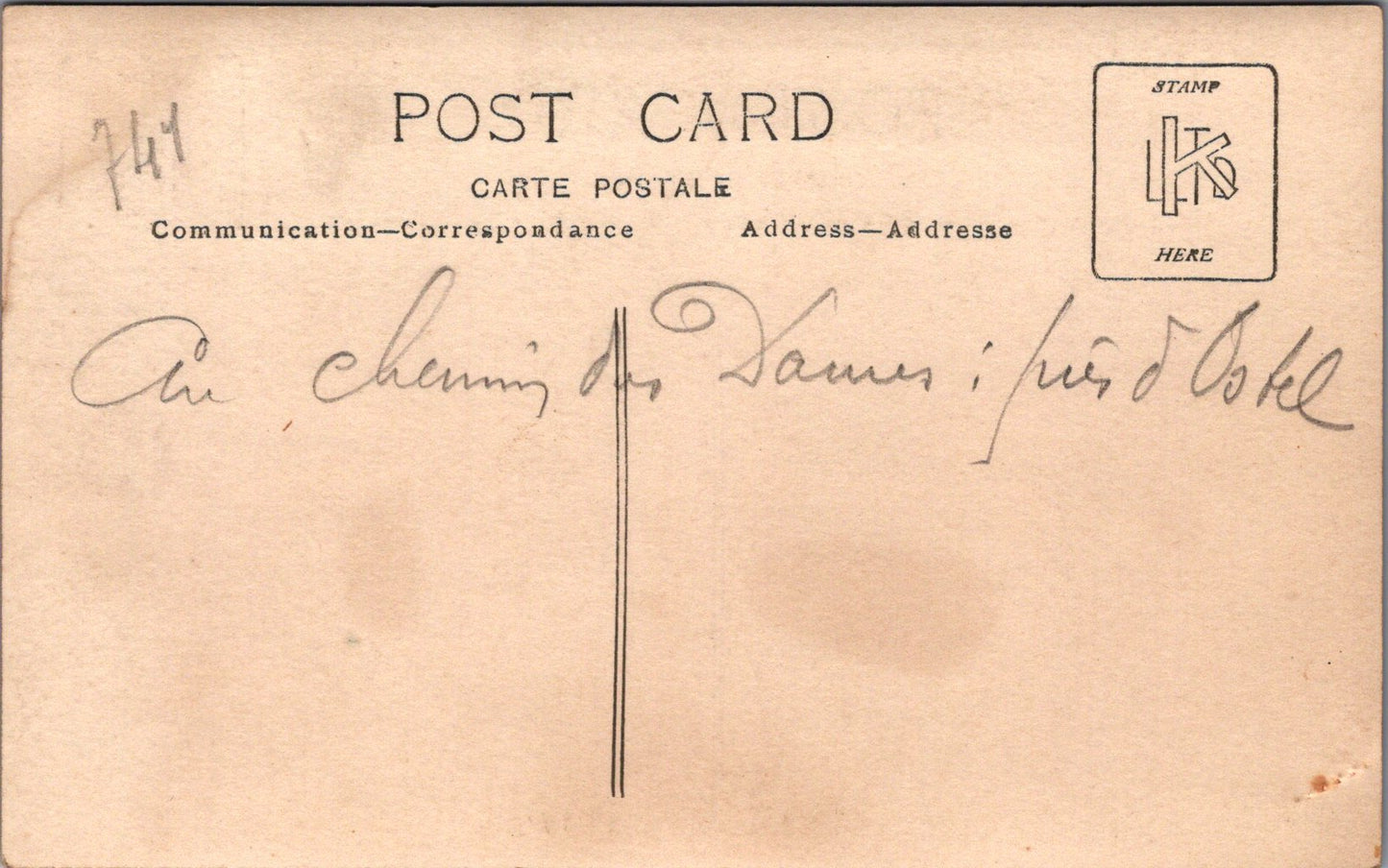 carte photo près d'Ostel Chemin des Dames 1914-1918