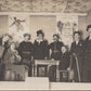 carte photo d'un spectacle militaire avec affiches