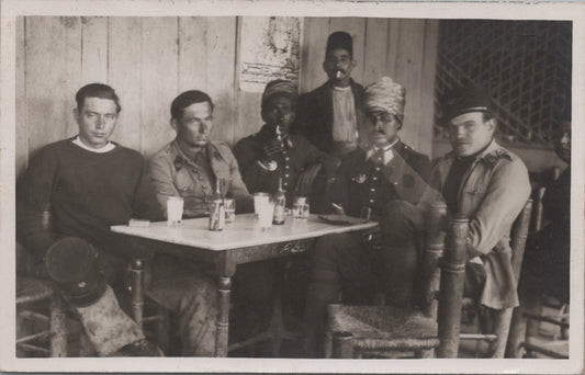 carte photo avec cavaliers Tcherkesses Syrie 1937 écrite par un alsacien !