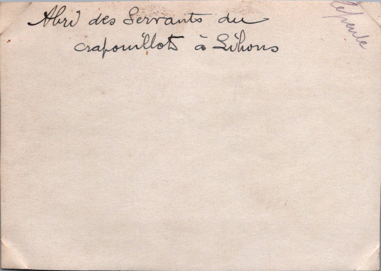 photo abri des servants de crapouillots à Lihons 9°RAP 1914-18 11 x 7,5 cm