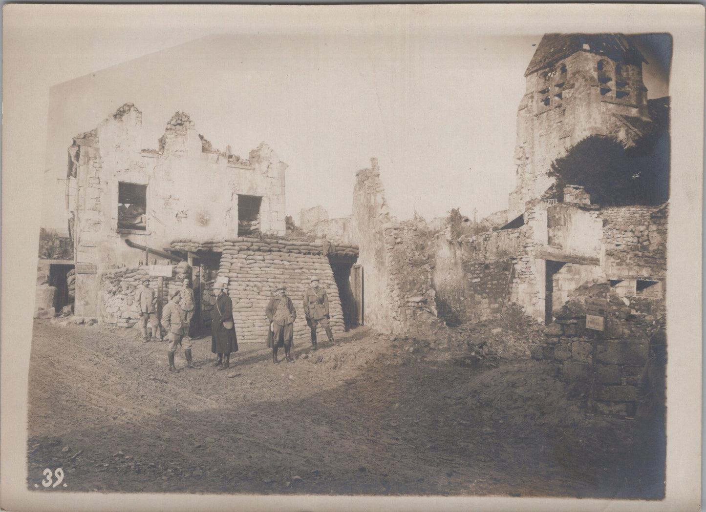 grande photo Oulches Chemin des Dames 1914-18 17x12 cm
