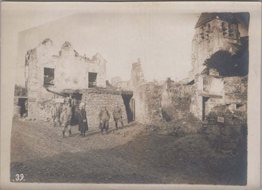 grande photo Oulches Chemin des Dames 1914-18 17x12 cm