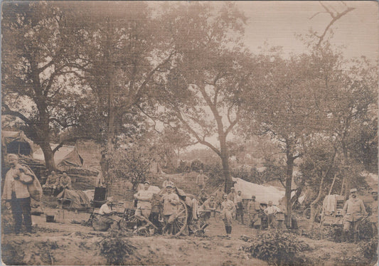 grande photo  ravitaillement Brabant en Argonne 1914-18 17x12 cm