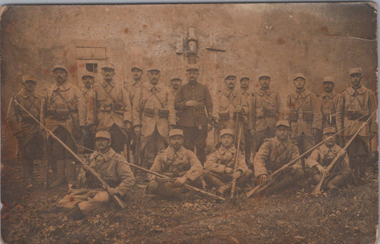 carte photo poilus du 172°RI vers 1915