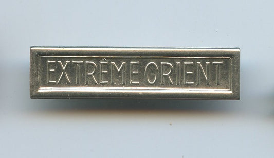 agrafe en argent pour médaille coloniale Extrème Orient, poinçon 1 étoile