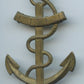 insigne de casque colonial, ancre 60mm de haut, attaches coupées