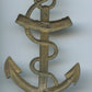 insigne de casque colonial, ancre 60mm de haut, attaches coupées