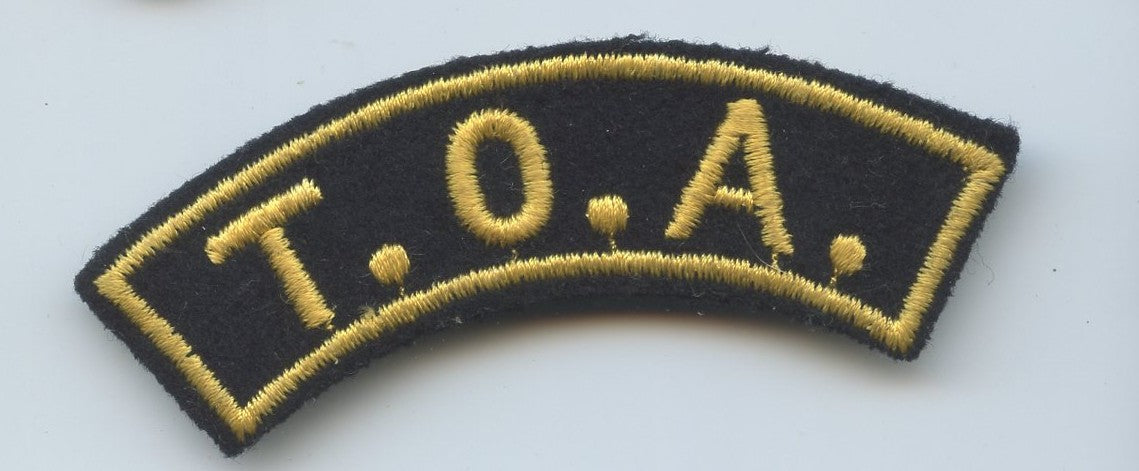 banane de bras des troupes d'occupation en Allemagne lettres et bordure jonquille