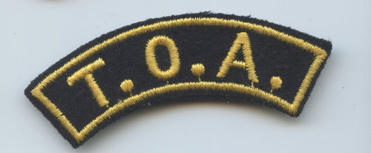 banane de bras des troupes d'occupation en Allemagne lettres et bordure jonquille