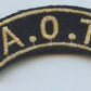 banane de bras des troupes d'occupation en Allemagne lettres et bordure jonquille