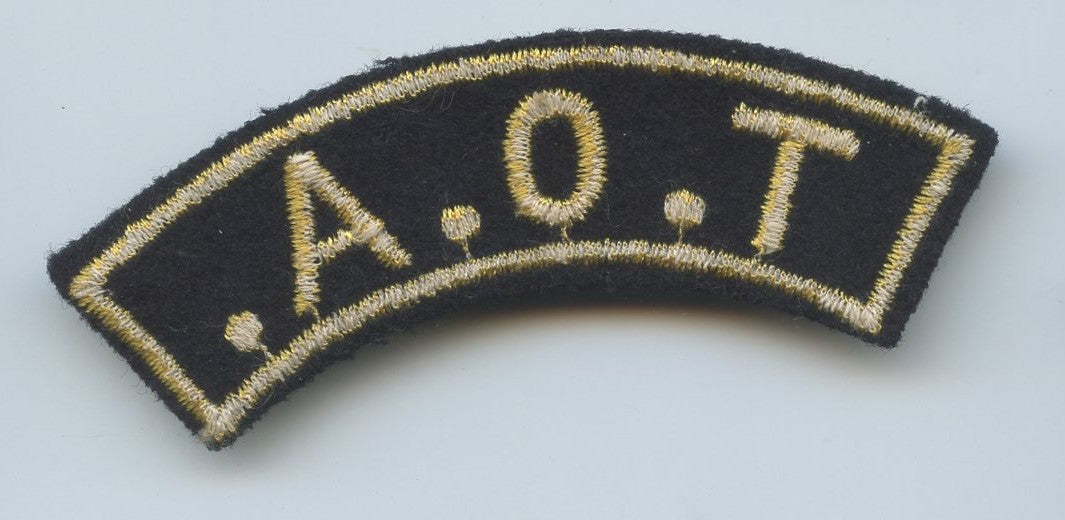 banane de bras des troupes d'occupation en Allemagne lettres et bordure jonquille