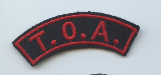 banane de bras des troupes d'occupation en Allemagne lettres et bordure rouge