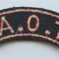 banane de bras des troupes d'occupation en Allemagne lettres et bordure rouge