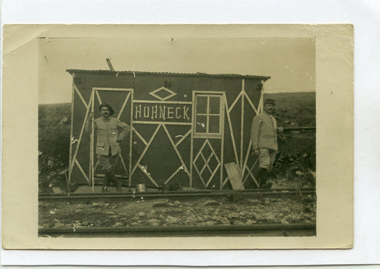 carte photo poste de chemin de fer Hohneck chasseurs Vosges 1915