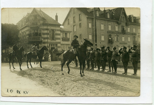 carte photo général Pouydraguin chasseurs alpins Vosges Gérardmer 1915