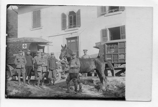 carte photo des ambulances anglaises dans les Vosges chasseurs 1917