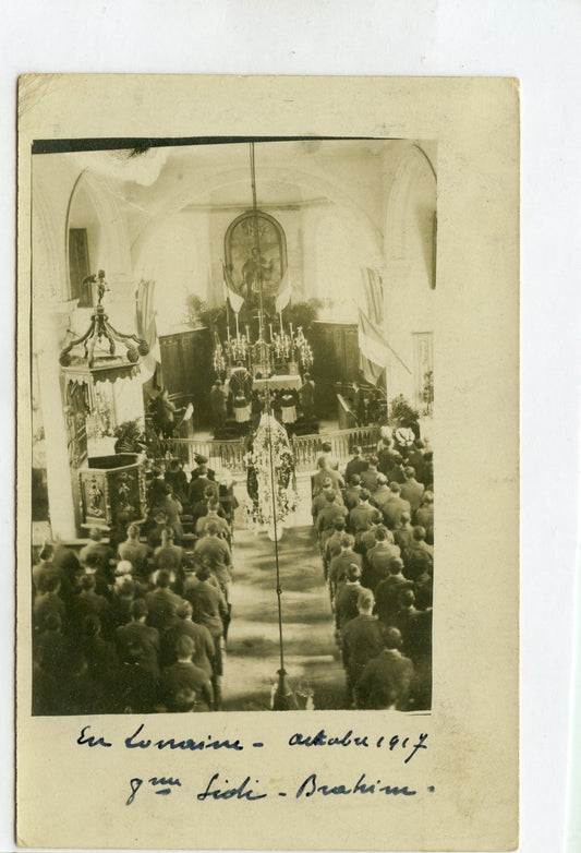 carte photo messe du 8 ° bataillon de chasseurs à pied Sidi Brahim 1917