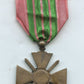 croix de guerre 1939, fabrication uniface avec cercle en creux au dos, 1 citation