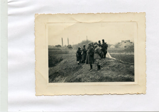 photo officiers français avec tirailleurs sénégalais 1940 11x8cm