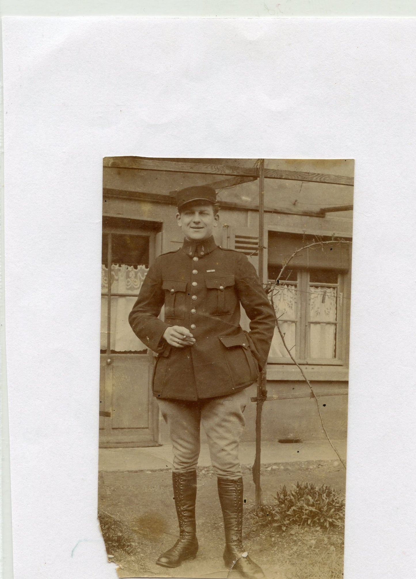 photo d'un aviateur français 1914-18 10.5 x 6.5 cm