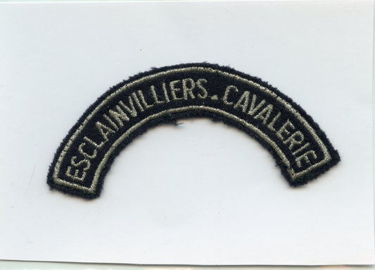 écusson banane de bras Esclainvilliers cavalerie, 3° cuirassiers