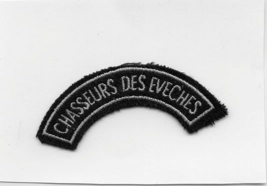 écusson banane de bras chasseurs des évêchés 2° régiment de chasseurs