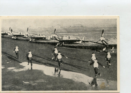 1939-45 : carte postale de la France Libre, escadrille de chasse aviation