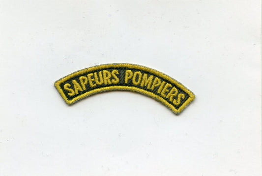 écusson banane de bras sapeurs pompiers