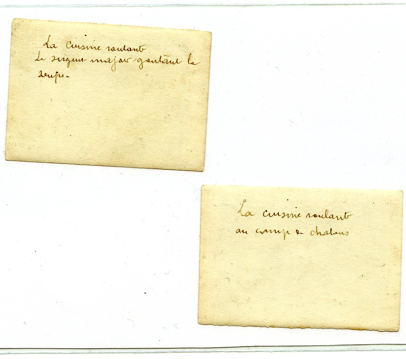 2 petites photos de roulantes en action 1914-1918 6,5 x 4,5 cm