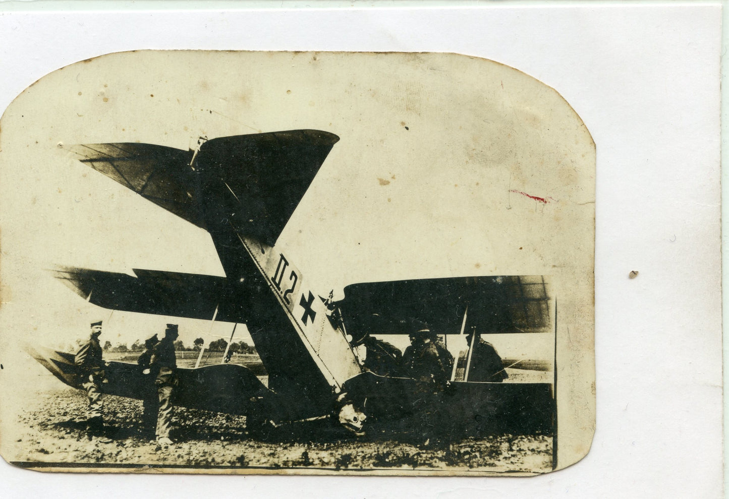 photo d'un avion allemand écrasé en 1914-1918